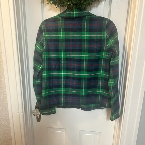 Rataella Green, Blue & White Plaid Blazer Jacket-Small - Picture 3 of 5